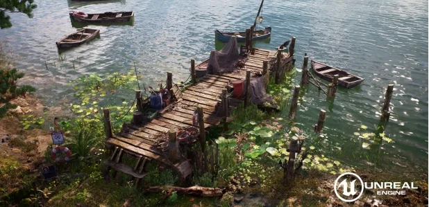 maya如何制作湖边小桥