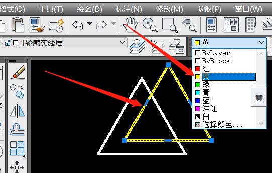 cad多层三角形图形怎么画的