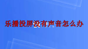 乐播投屏APP没声音怎么处理